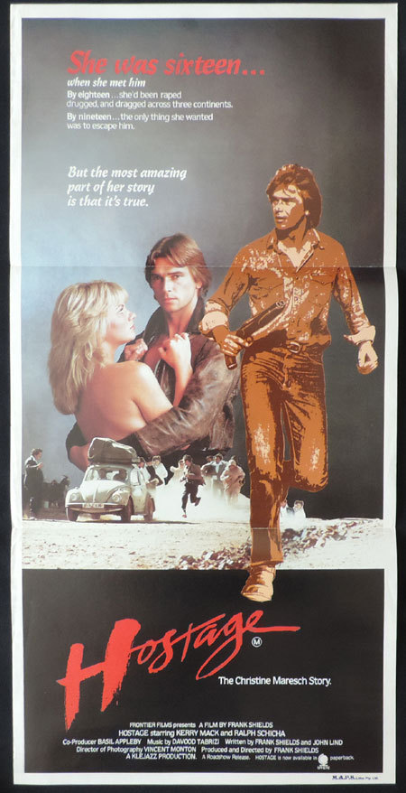 HOSTAGE Daybill Movie Poster 1983 Frank Shields Australian Film