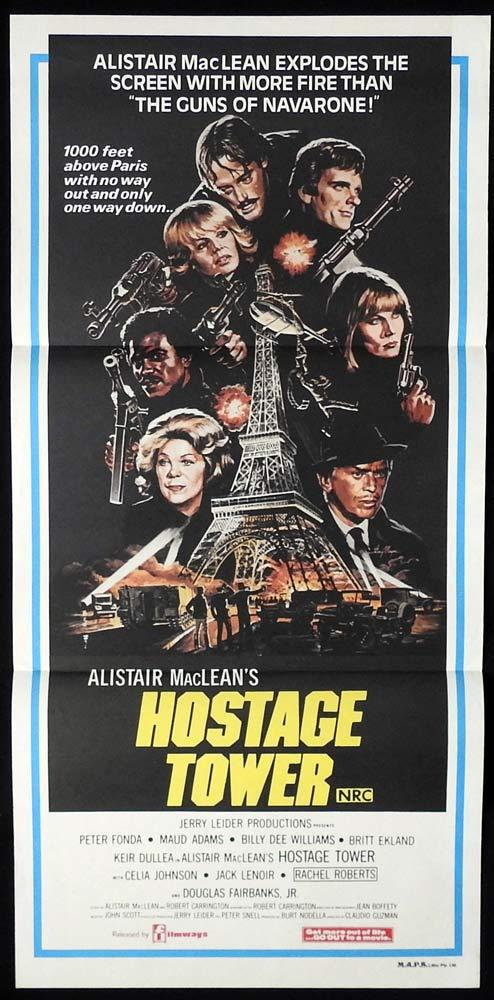 THE HOSTAGE TOWER Original Daybill Movie poster Peter Fonda Maud Adams