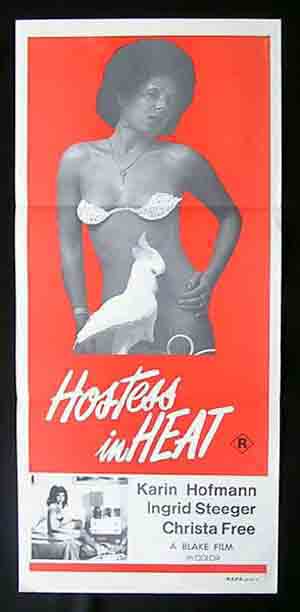 HOSTESS IN HEAT ’72-Karin Hoffman-SEXPLOITATION daybill