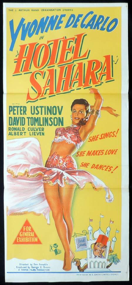 HOTEL SAHARA Original Daybill Movie Poster Yvonne De Carlo