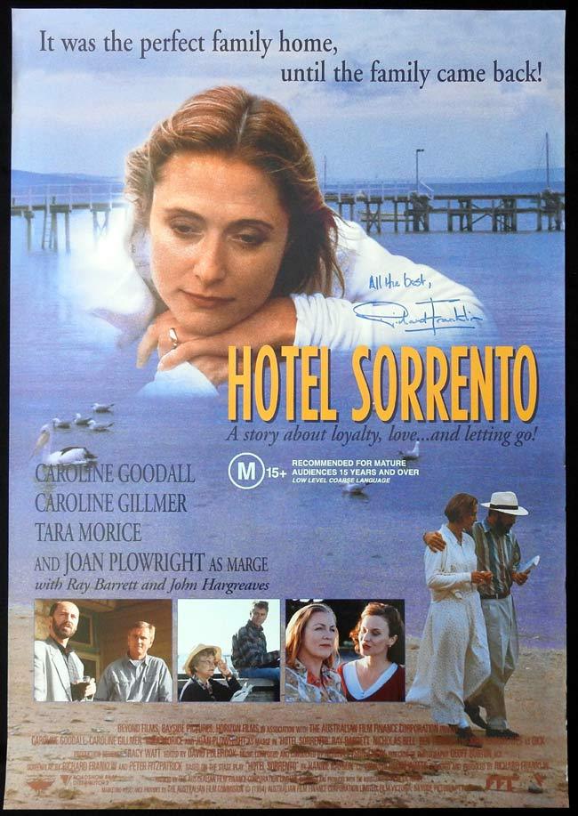 HOTEL SORRENTO Original One sheet Movie poster Richard Franklin Autograph