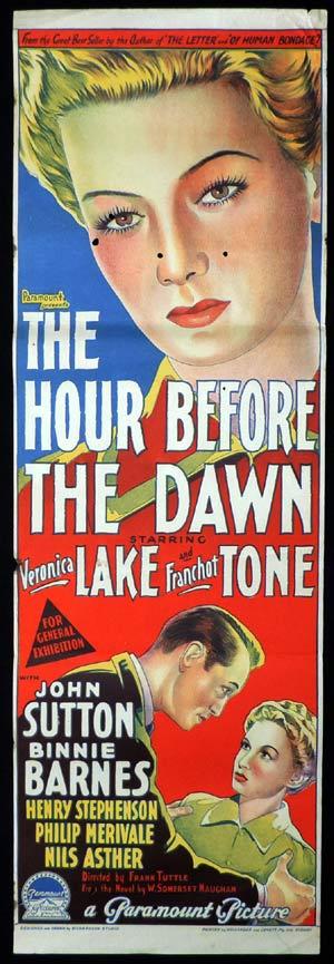 THE HOUR BEFORE THE DAWN Daybill Movie Poster 1944 Richardson Studio