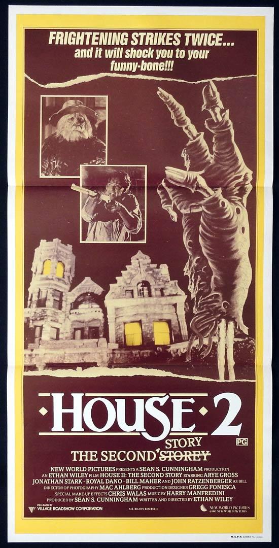 HOUSE 2 Original Daybill Movie Poster Arye Gross Supernatural Horror