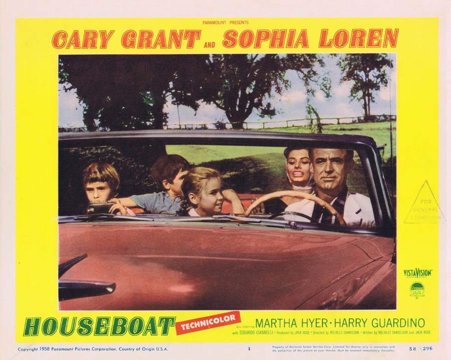 HOUSEBOAT Lobby Card 1 Cary Grant Sophia Loren