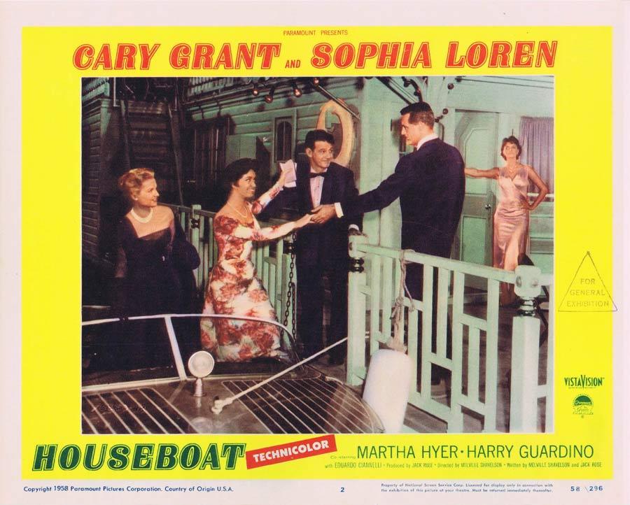 HOUSEBOAT Lobby Card 2 Cary Grant Sophia Loren