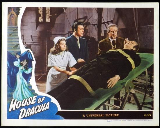 HOUSE OF DRACULA 1945 Universal Horror Lobby Card Frankenstein’s Monster