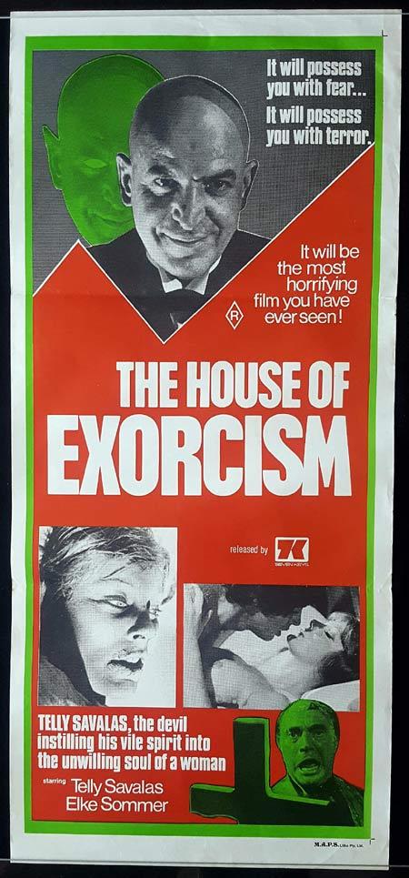 THE HOUSE OF EXORCISM Daybill Movie Poster Telly Savalas Horror