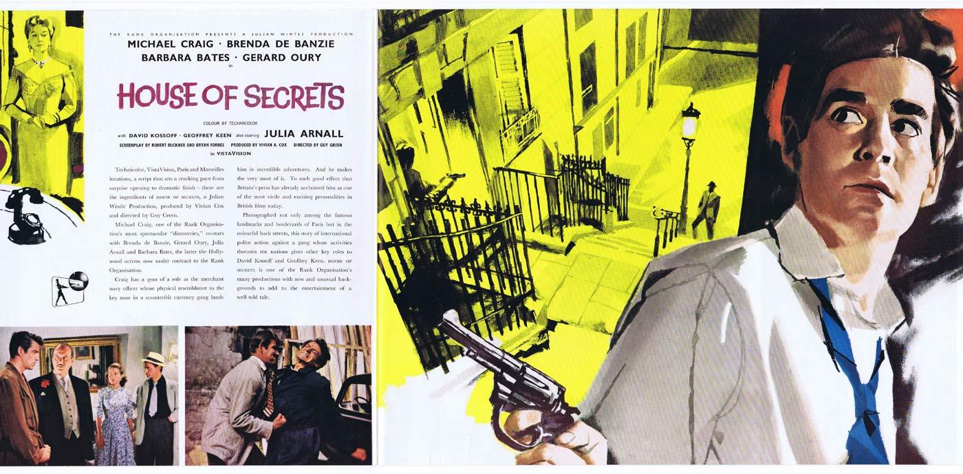 HOUSE OF SECRETS Original Movie Trade Ad Michael Craig
