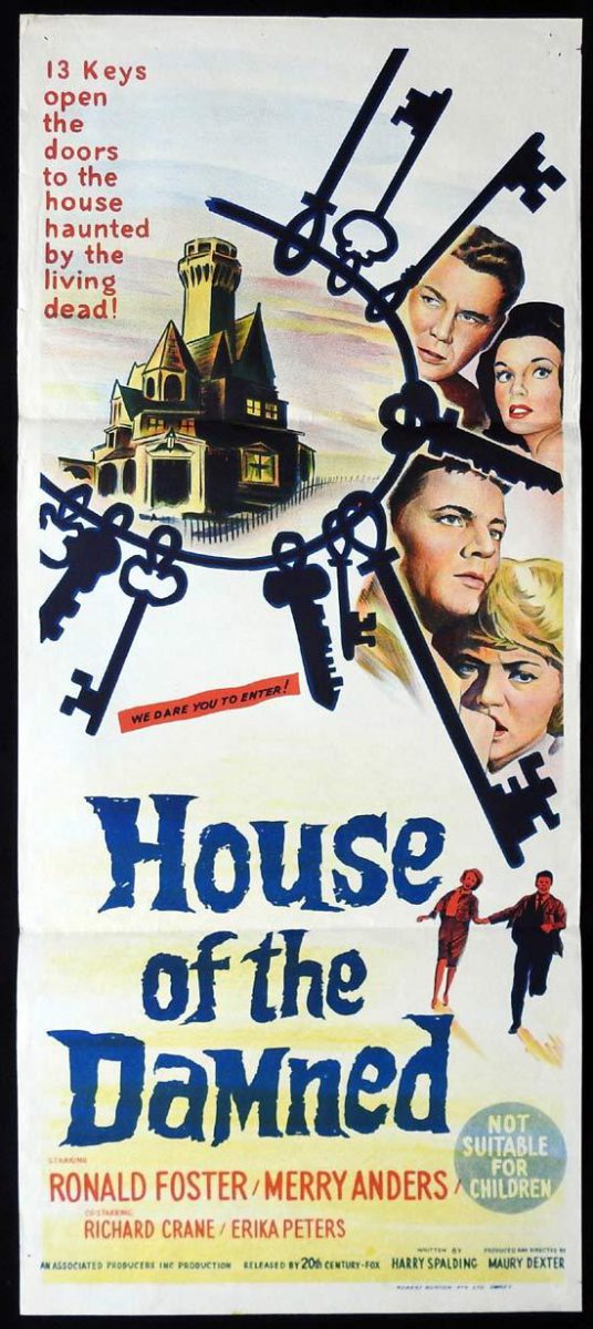 HOUSE OF THE DAMNED Original Daybill Movie Poster Ron Foster Merry ...
