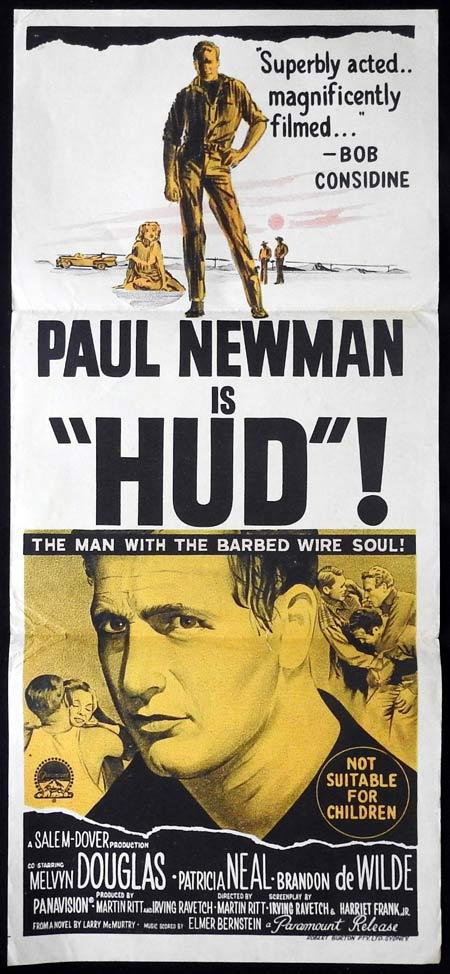 HUD Daybill Movie Poster Paul Newman Melvyn Douglas Patricia Neal