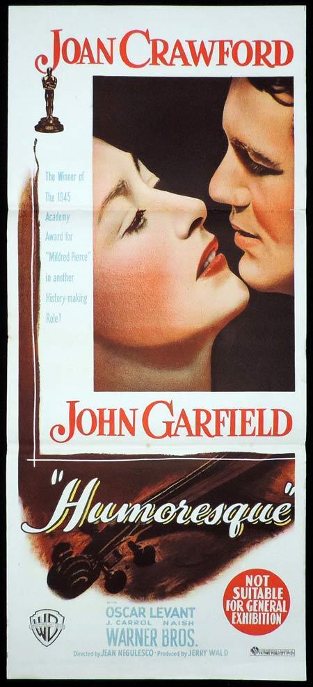 HUMORESQUE Original Daybill Movie Poster Joan Crawford