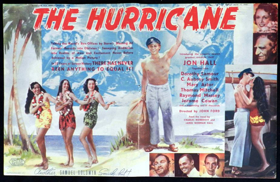 THE HURRICANE 1938 Jon Hall Dorothy Lamour VINTAGE Original Movie Trade Ad