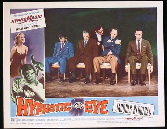 THE HYPNOTIC EYE Lobby card 4 1960 Jacques Bergerac HYPNOMAGIC