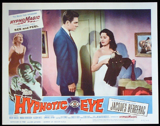 THE HYPNOTIC EYE Lobby card 7 1960 Jacques Bergerac HYPNOMAGIC