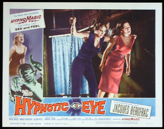 THE HYPNOTIC EYE Lobby card 8 1960 Jacques Bergerac HYPNOMAGIC