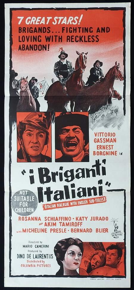 I BRIGANTI ITALIANI Original Daybill Movie Poster Spaghetti Western