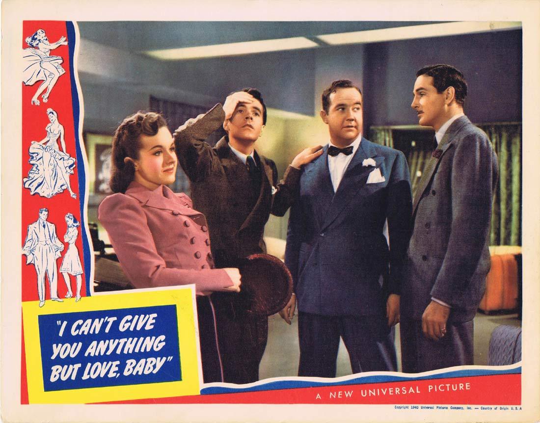 I CAN’T GIVE YOU ANYTHING BUT LOVE BABY Original Lobby Card Broderick Crawford Jessie Ralph Johnny Downs 1940