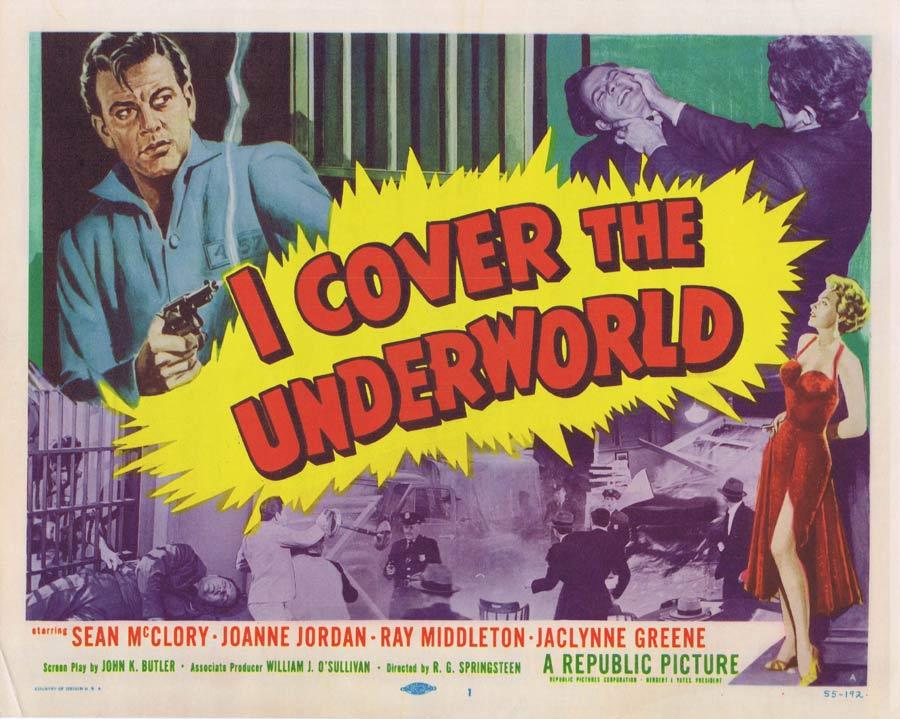 I COVER THE UNDERWORLD Title Lobby Card Michael Redgrave Film Noir