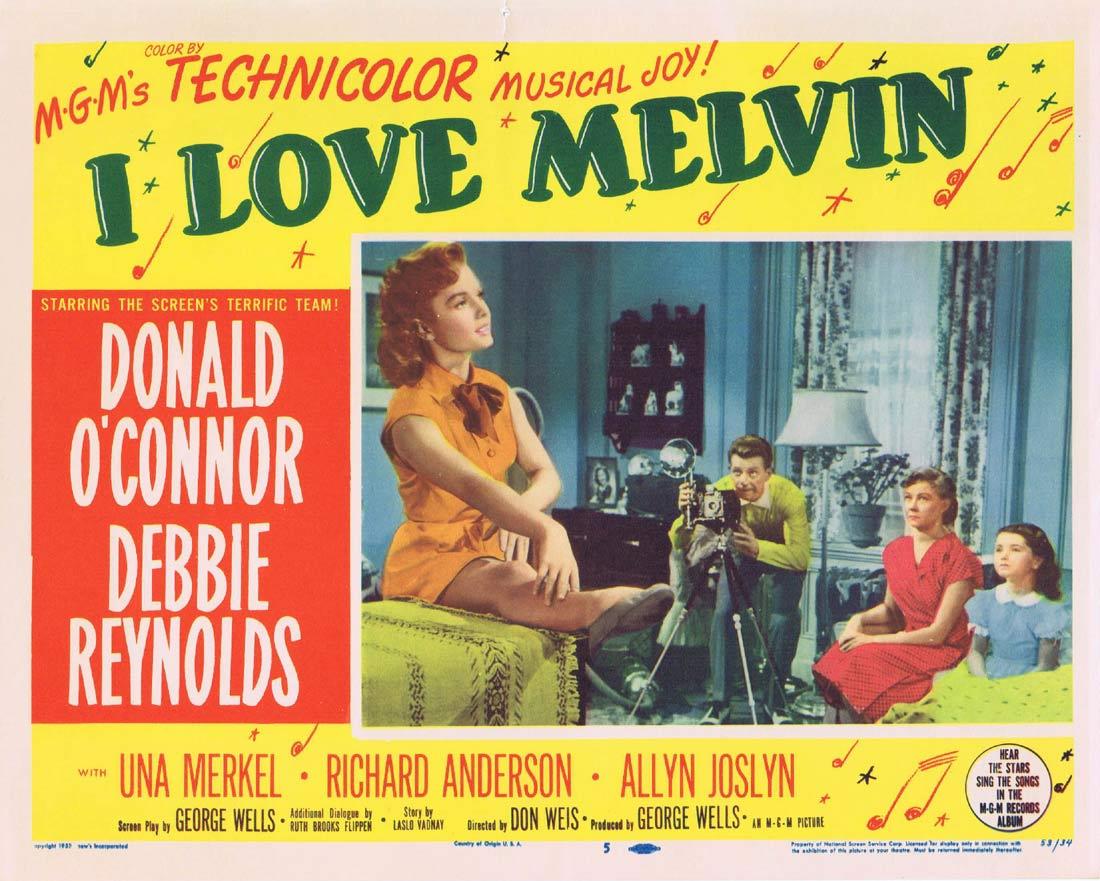 I LOVE MELVIN Movie Lobby Card 5 Donald O’Connor Debbie Reynolds