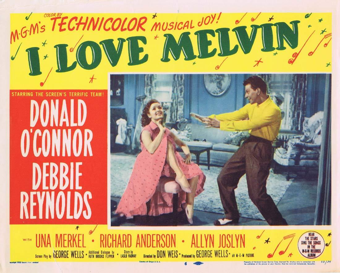 I LOVE MELVIN Movie Lobby Card 6 Donald O’Connor Debbie Reynolds
