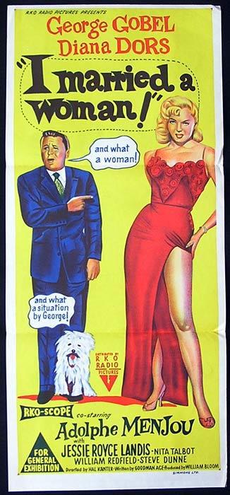 I MARRIED A WOMAN Original Daybill Movie Poster George Gobel Diana Dors