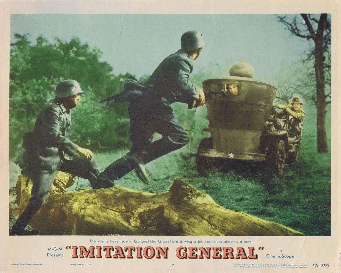 IMITATION GENERAL Lobby Card 7 Glenn Ford Red Buttons Taina Elg