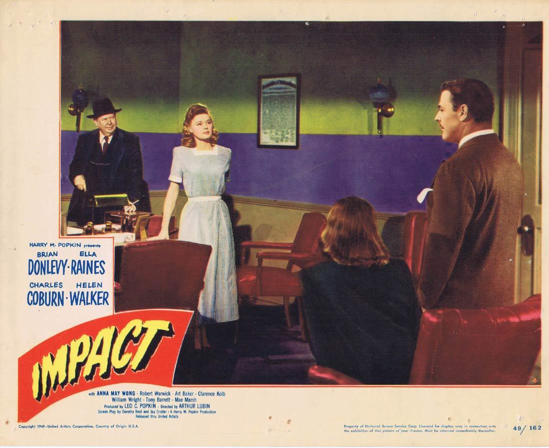 IMPACT 1949 Film Noir Brian Donlevy RARE Lobby Card 4