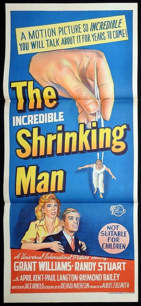 THE INCREDIBLE SHRINKING MAN Original Daybill Movie Poster Sci Fi Grant Williams