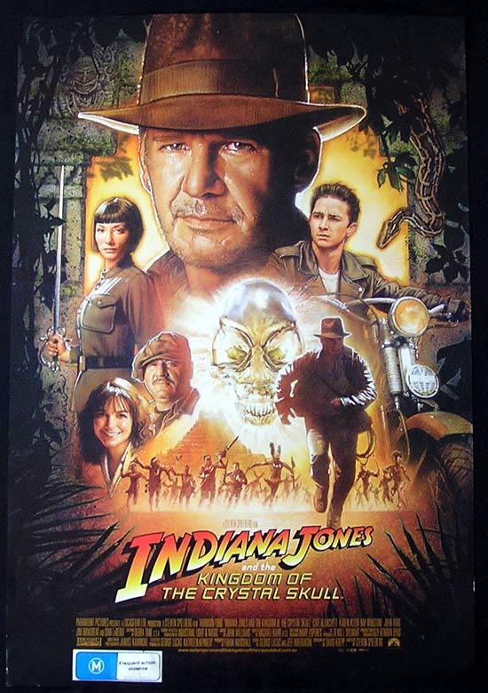 INDIANA JONES AND THE KINGDOM OF THE CRYSTAL SKULL Original DS Australian one sheet Movie poster