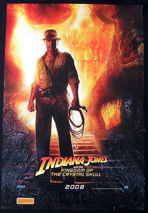 INDIANA JONES AND THE KINGDOM OF THE CRYSTAL SKULL Advance Australian One sheet Movie poster
