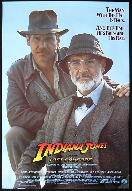 INDIANA JONES AND THE LAST CRUSADE Advance US One sheet Movie poster Harrison Ford