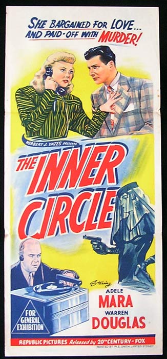 THE INNER CIRCLE Movie Poster 1946 Adele Mara Film Noir daybill
