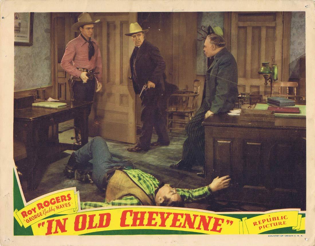 IN OLD CHEYENNE Original Lobby Card Roy Rogers Western