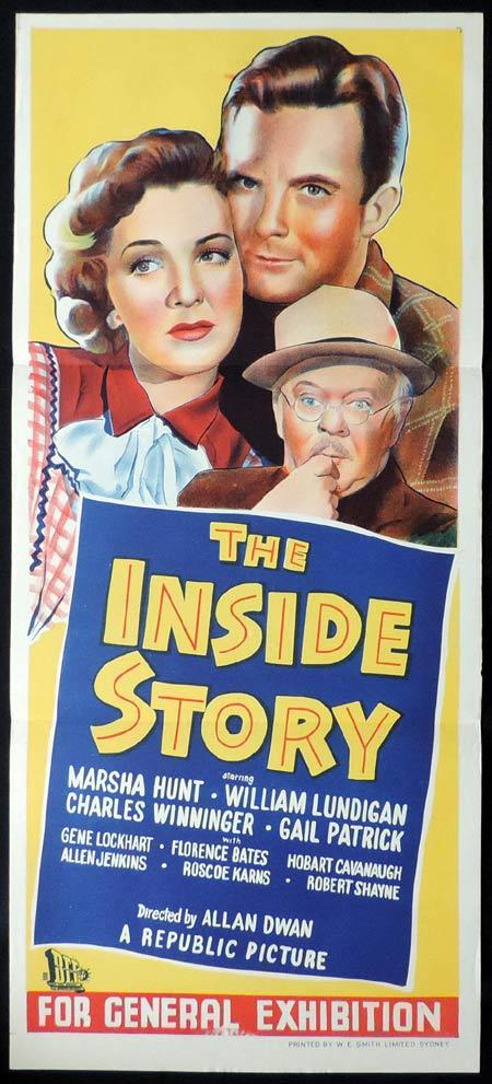 THE INSIDE STORY Original Daybill Movie Poster John Howard
