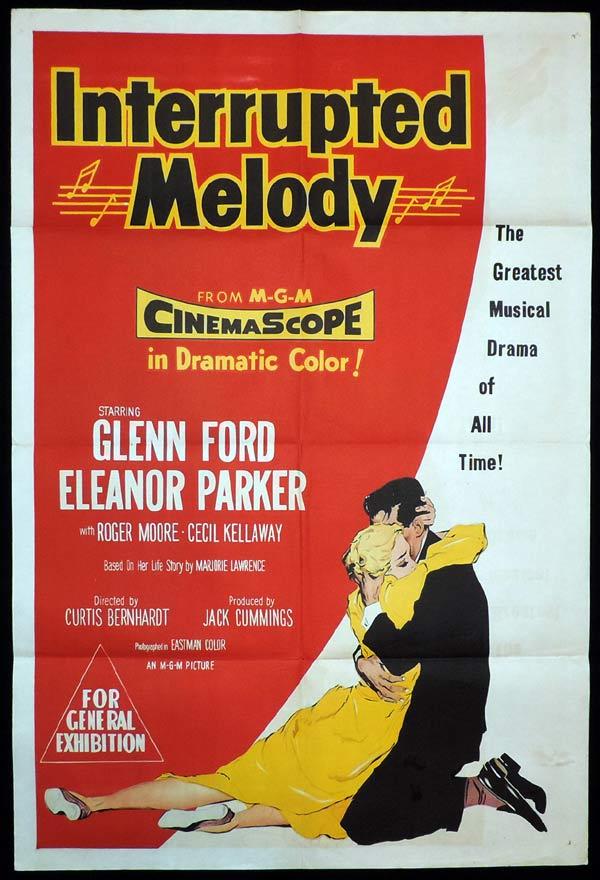 INTERRUPTED MELODY One Sheet Movie Poster Glenn Ford Eleanor Parker