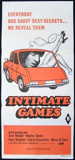 INTIMATE GAMES ’76 Felicity Devonshire RARE Sexploitation Movie Poster
