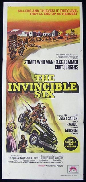 THE INVINCIBLE SIX-Biker Rare ORIGINAL poster