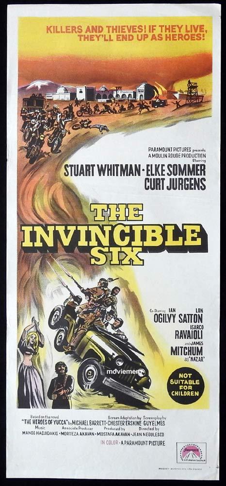 THE INVINCIBLE SIX Original Daybill Movie Poster Stuart Whitman Elke Sommer