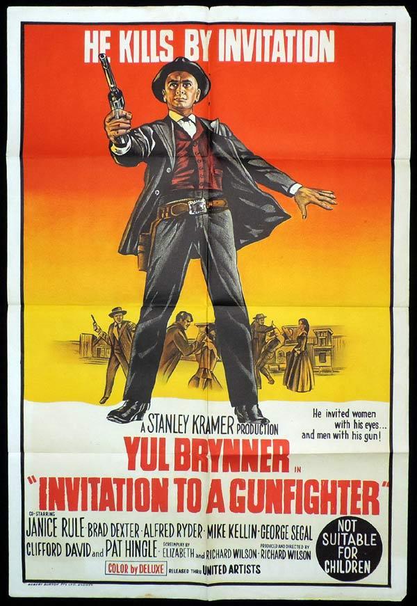 INVITATION TO A GUNFIGHTER One Sheet Movie Poster Yul Brynner