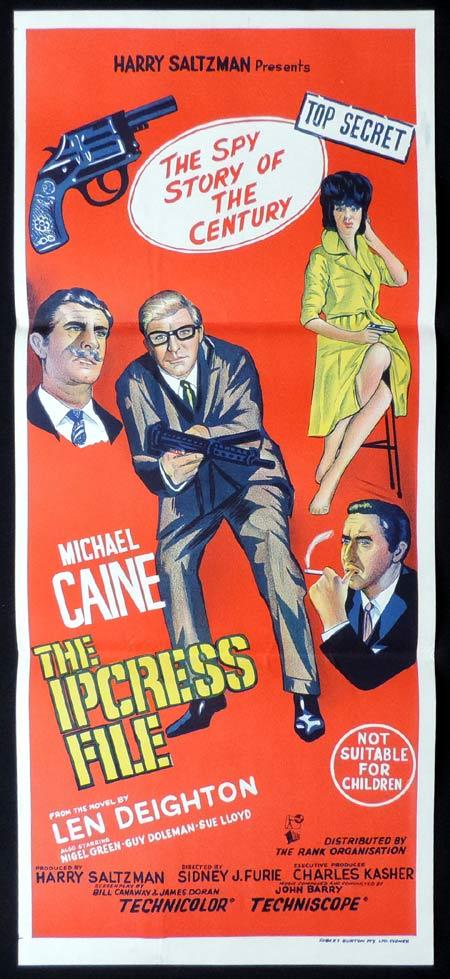 THE IPCRESS FILE Original Daybill Movie Poster Michael Caine as Harry Palmer