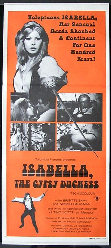 ISABELLA THE GYPSY DUCHESS Brigitte Skay Australian Daybill Movie poster