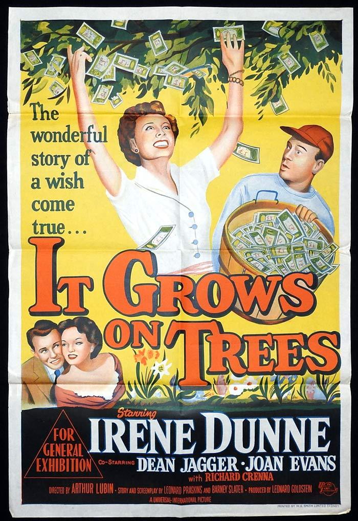IT GROWS ON TREES Original One sheet Movie poster Irene Dunne Dean Jagger