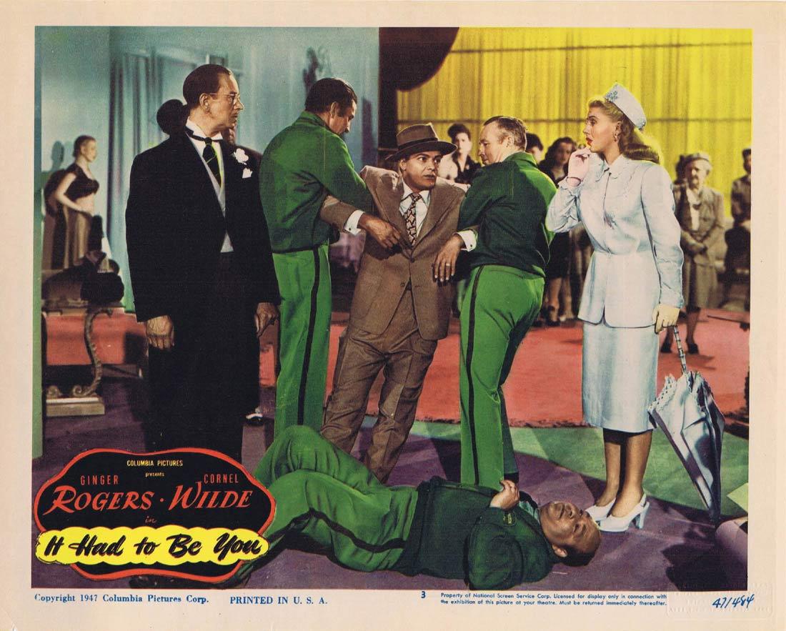 IT HAD TO BE YOU Lobby Card 3 Ginger Rogers Cornel Wilde