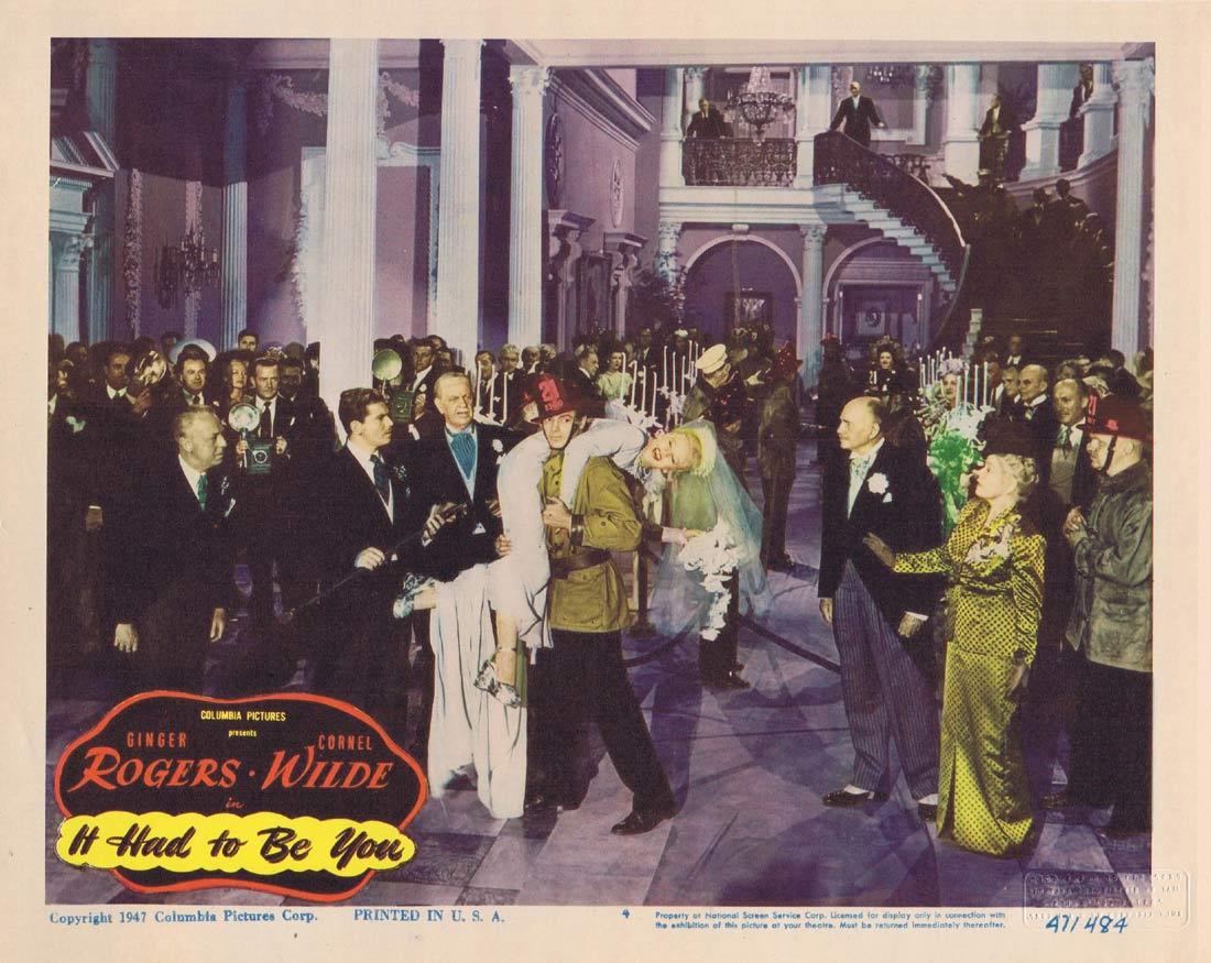 IT HAD TO BE YOU Lobby Card 4 Ginger Rogers Cornel Wilde