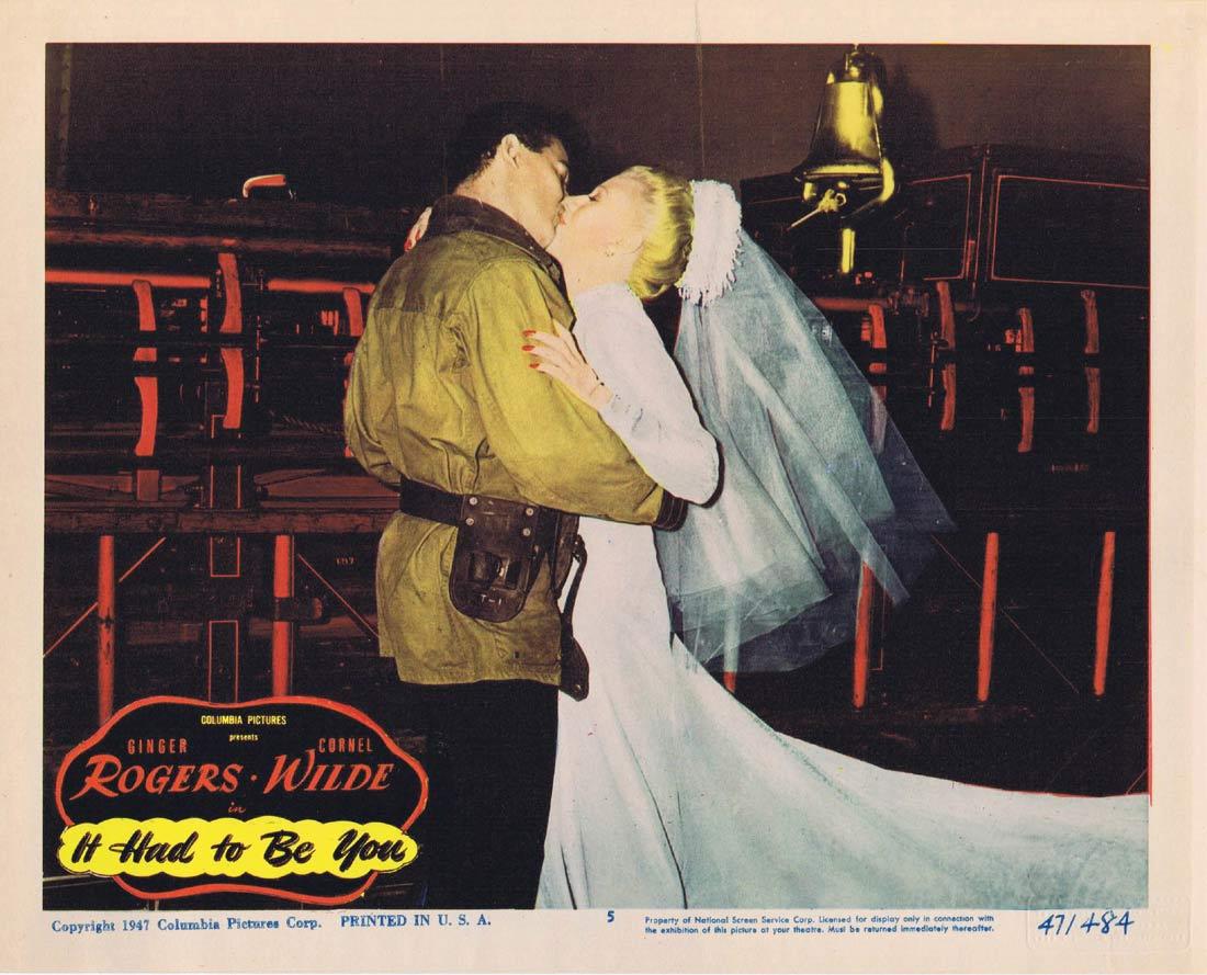 IT HAD TO BE YOU Lobby Card 5 Ginger Rogers Cornel Wilde