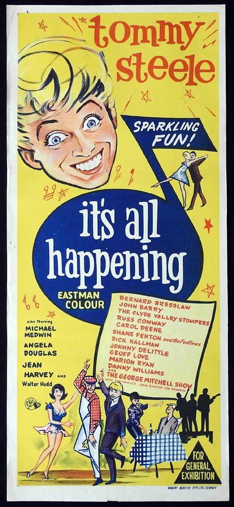 ITS ALL HAPPENING aka DREAM MAKER Original Daybill Movie Poster Tommy Steele