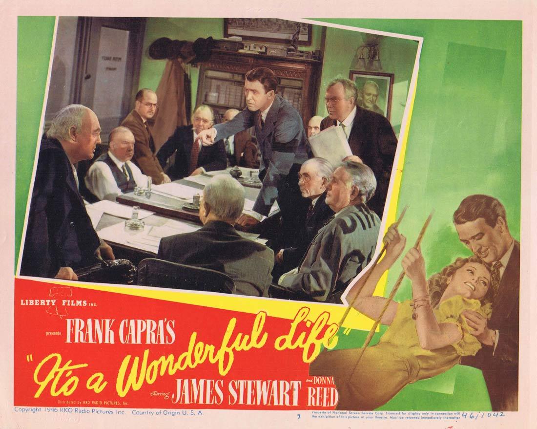 IT’S A WONDERFUL LIFE Vintage Lobby Card Donna Reed James Stewart Its