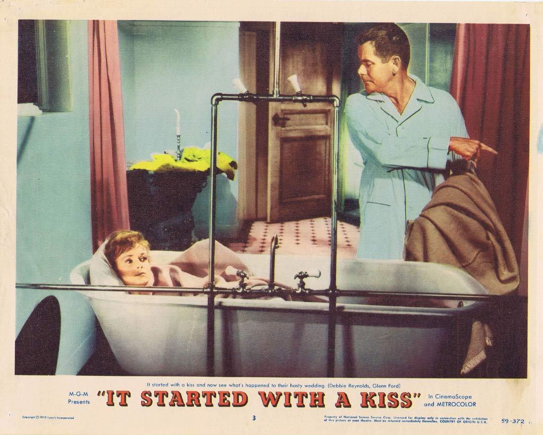 IT STARTED WITH A KISS Lobby card 3 1956 Glenn Ford