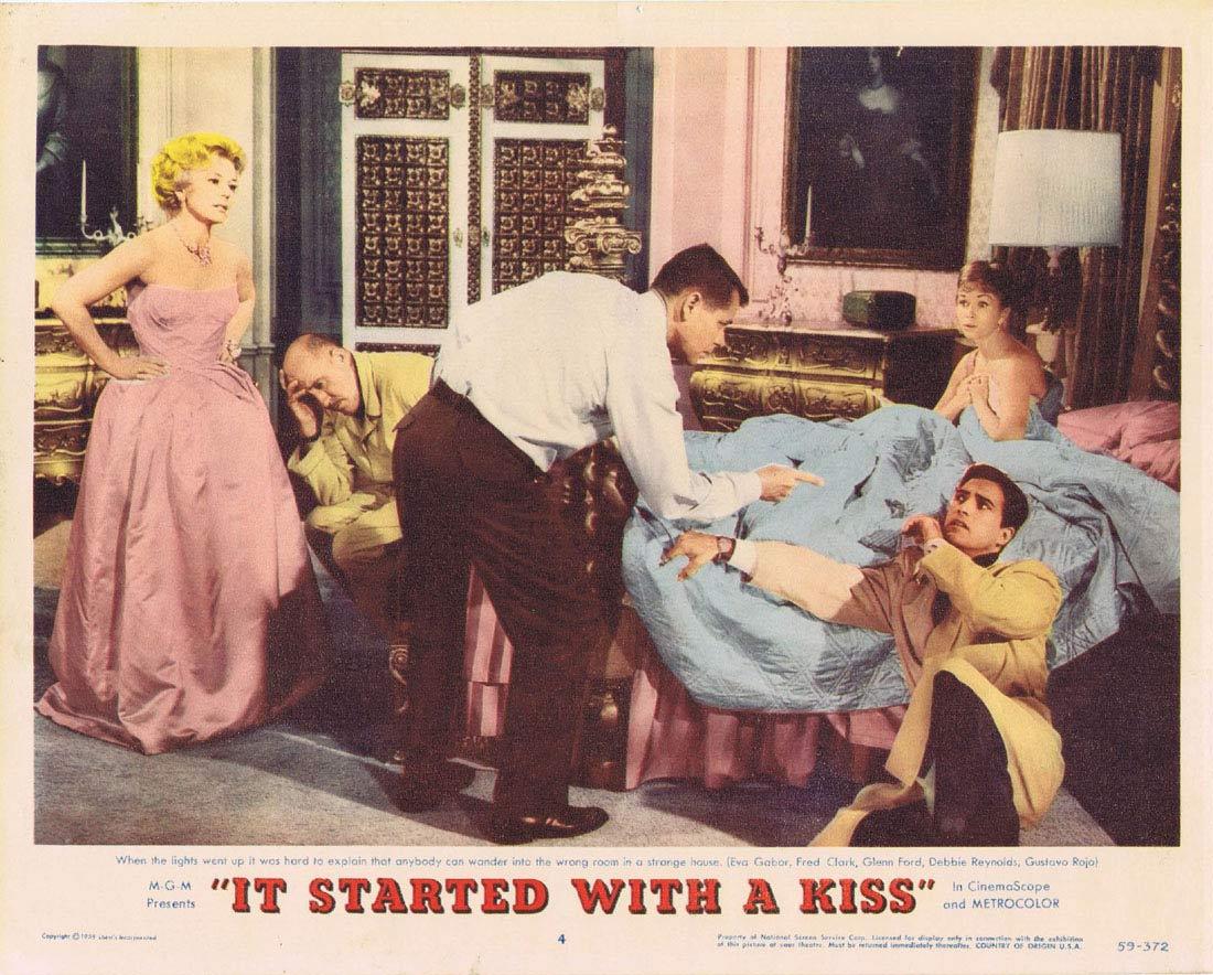IT STARTED WITH A KISS Lobby card 4 1956 Glenn Ford