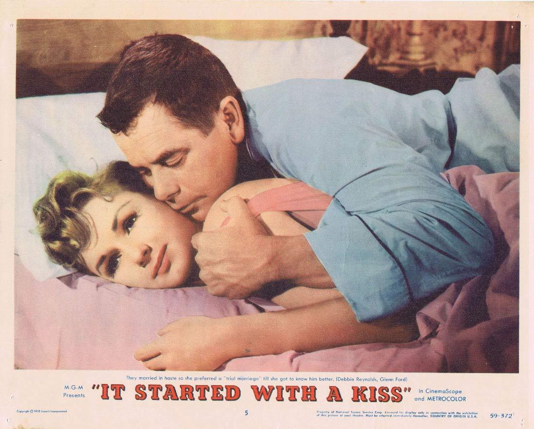 IT STARTED WITH A KISS Lobby card 5 1956 Glenn Ford